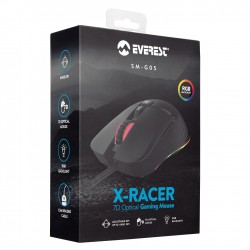 Everest SM-G05 X-RACER Usb Siyah 6400dpi RGB Ledli Gaming Oyuncu Mouse ÜRÜN KODU 34637